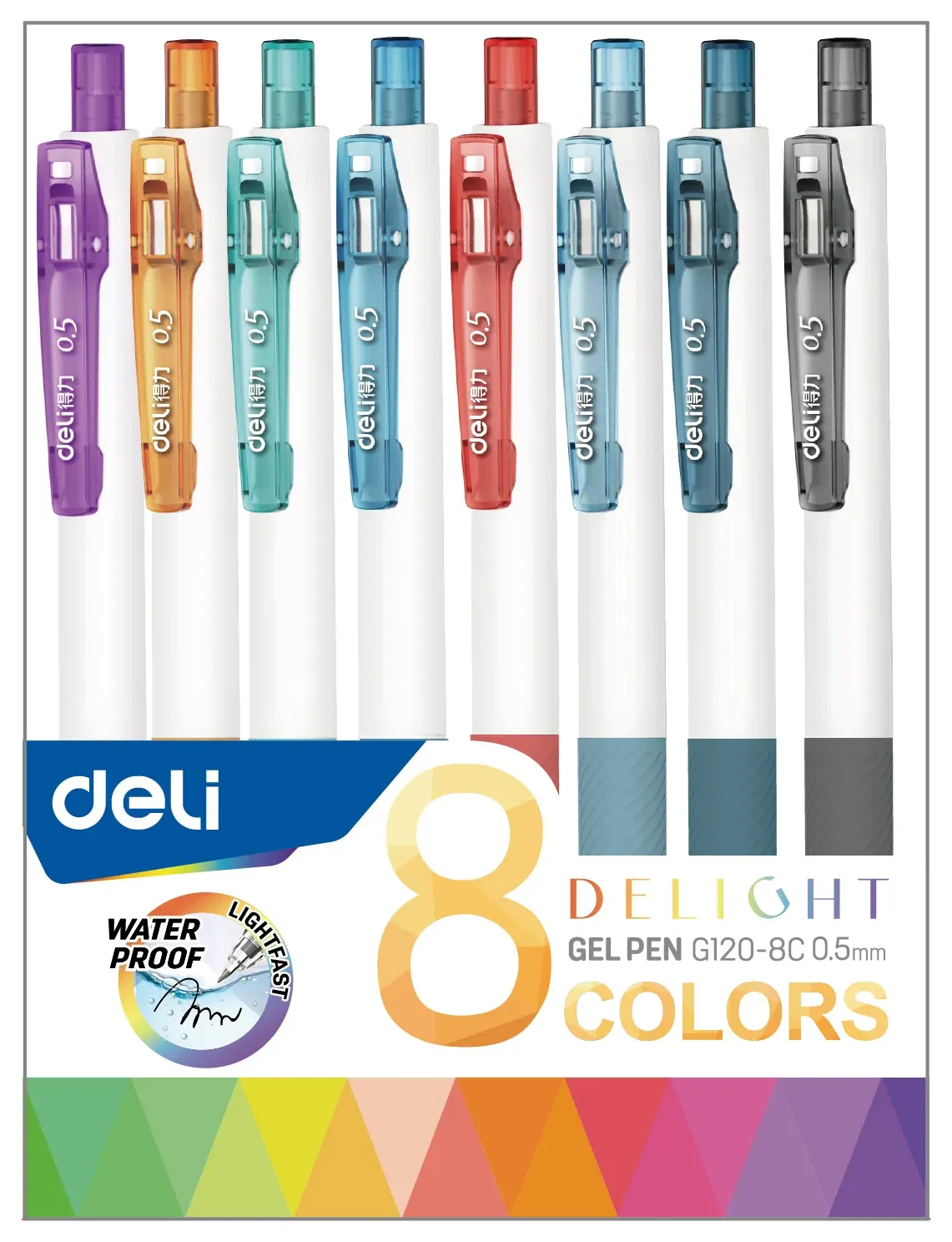 Гелевые ручки DELI EG120-8C - фото 1