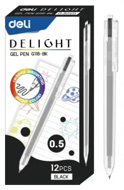 Гелевые ручки DELI EG118-BK - фото 2