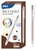 Ручка гелев. автоматическая Deli Delight EG118-BR прозрачный корич. черн. линия 0.5мм - фото 3