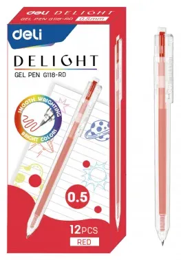 Гелевые ручки DELI EG118-RD - фото 2