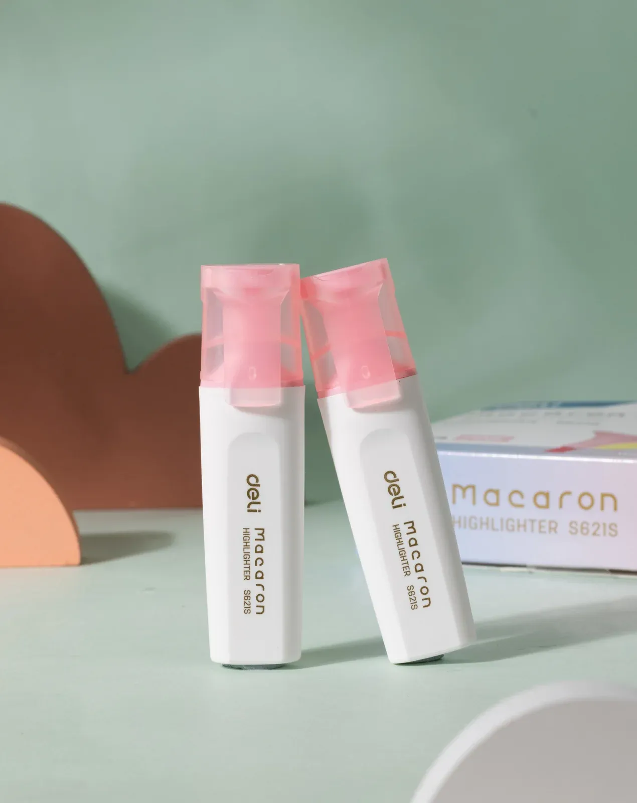 Текстовыделитель Deli ES621Spink Macaron скошенный пиш. наконечник 1-5мм розовый - фото 3