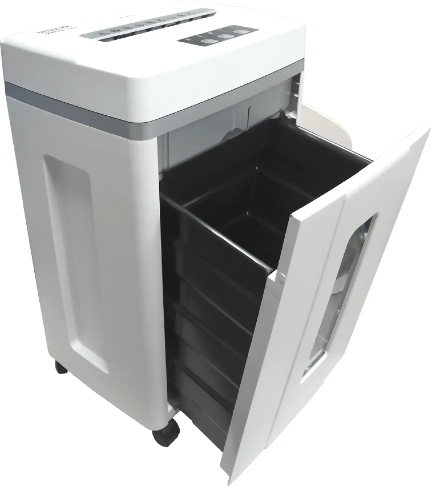Шредер Office Kit S200TS 0,8x1 белый секр.P-7 фрагменты 6лист. 25лтр. скобы пл.карты CD - фото 6