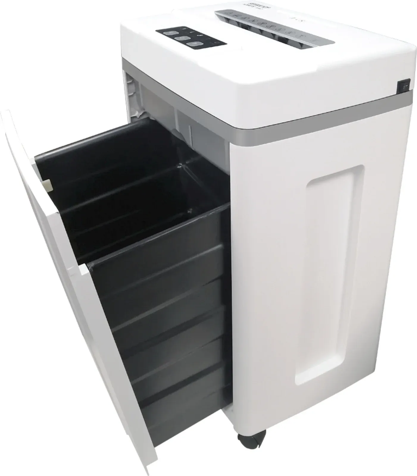 Шредер Office Kit S200TS 0,8x2 белый секр.P-7 фрагменты 6лист. 25лтр. скобы пл.карты CD - фото 4