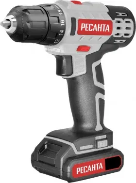 Дрель-шуруповерт Ресанта ДА-50Л2-18А аккум. патрон:быстрозажимной кейс в комплекте 75/14/9 - фото 2