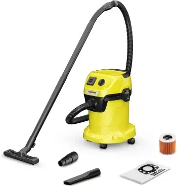 Строительный пылесос Karcher WD 3 P V-17/4/20 1000Вт уборка: сухая/сбор воды/выдув желтый - фото 7