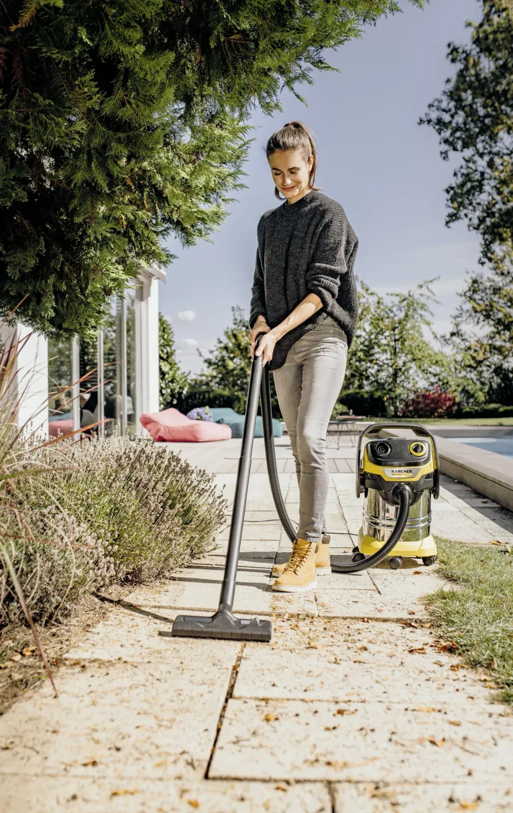 Строительный пылесос Karcher WD 5 S V-25/5/22 1100Вт уборка: сухая/сбор воды/выдув желтый - фото 5