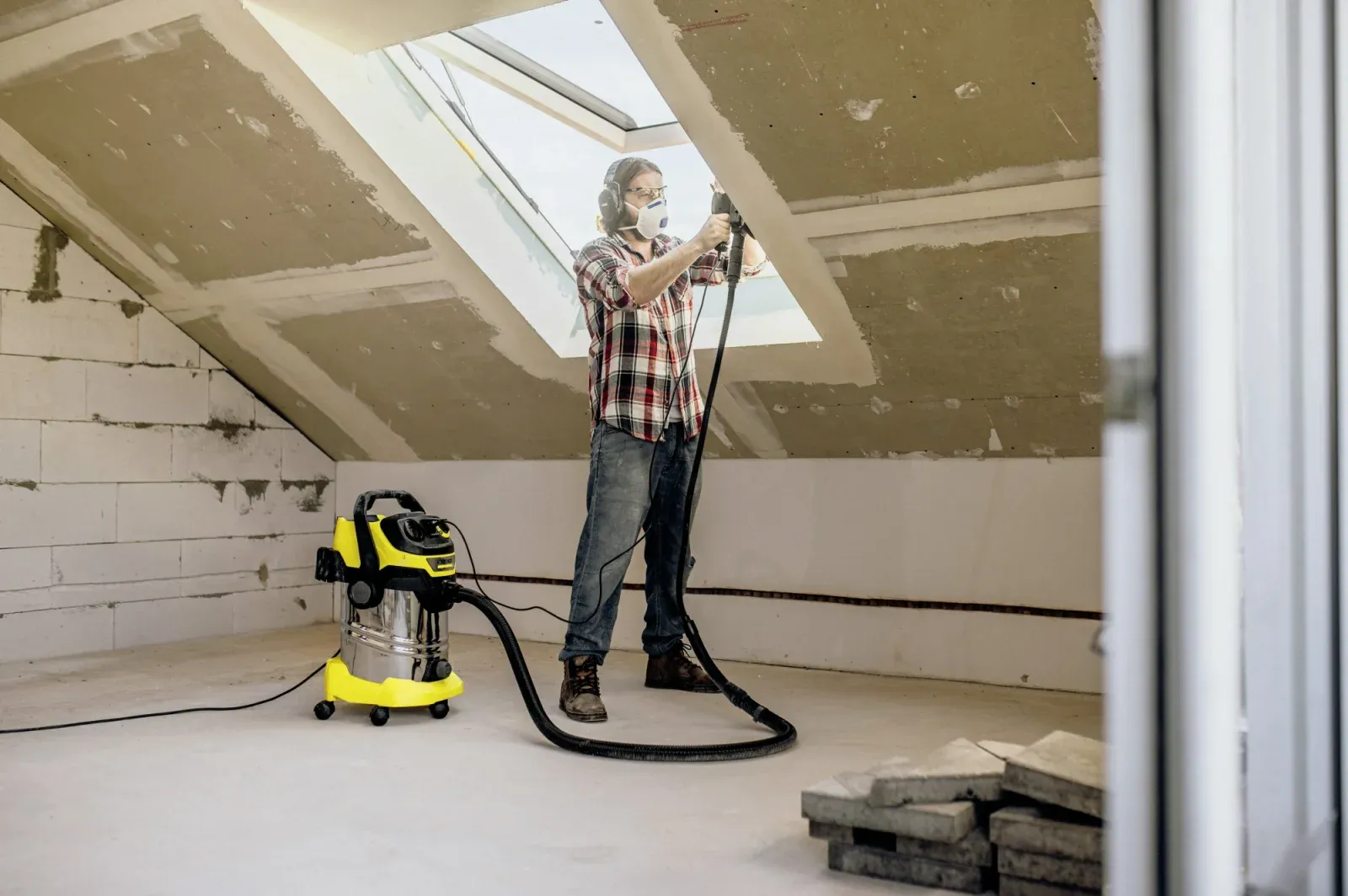 Строительный пылесос Karcher WD 6 P S V-30/6/22/T 1300Вт уборка: сухая/влажная/выдув/сбор воды желтый - фото 4