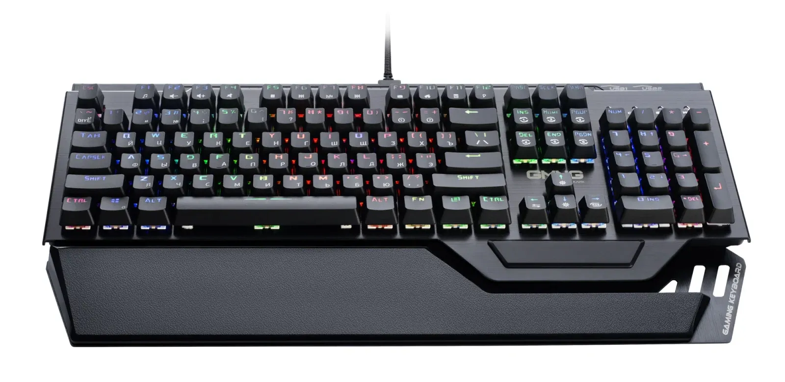 Клавиатура GMNG 985GK механическая черный USB Multimedia for gamer LED подставка для запястий 1677413 кабель 1.8м - фото 4