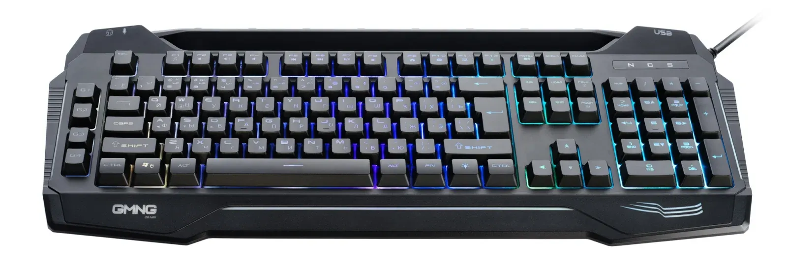 Клавиатура GMNG 975GK черный USB Multimedia for gamer LED 1677429 кабель 1.8м - фото 4