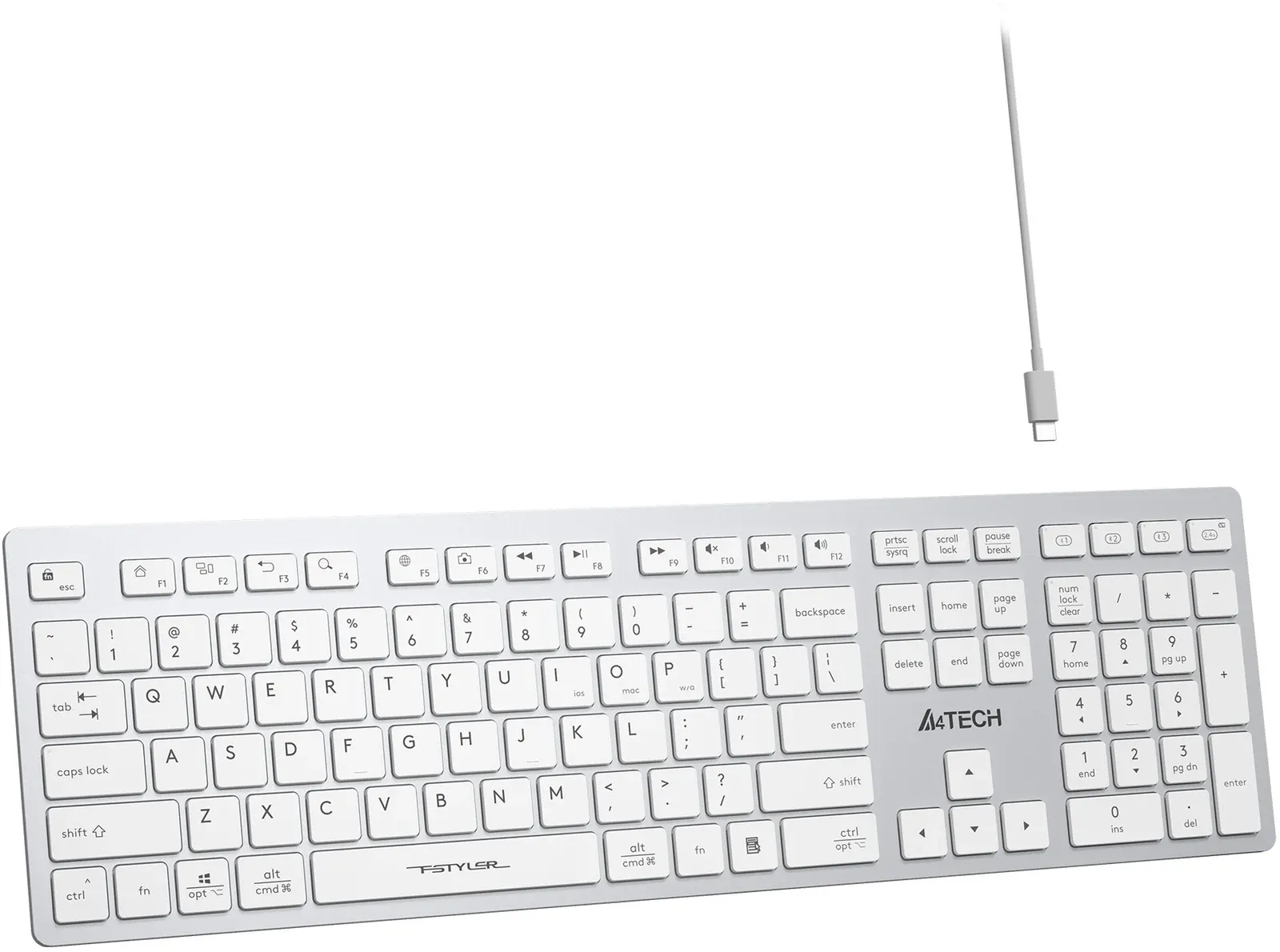 Клавиатуры A4TECH FBX50C белый - фото 1