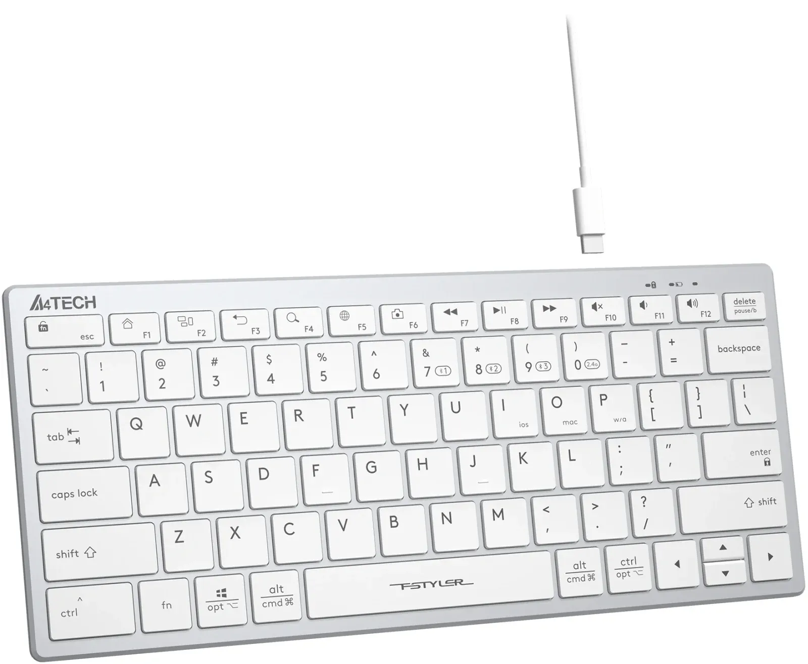 Клавиатуры A4TECH FBX51C белый - фото 4