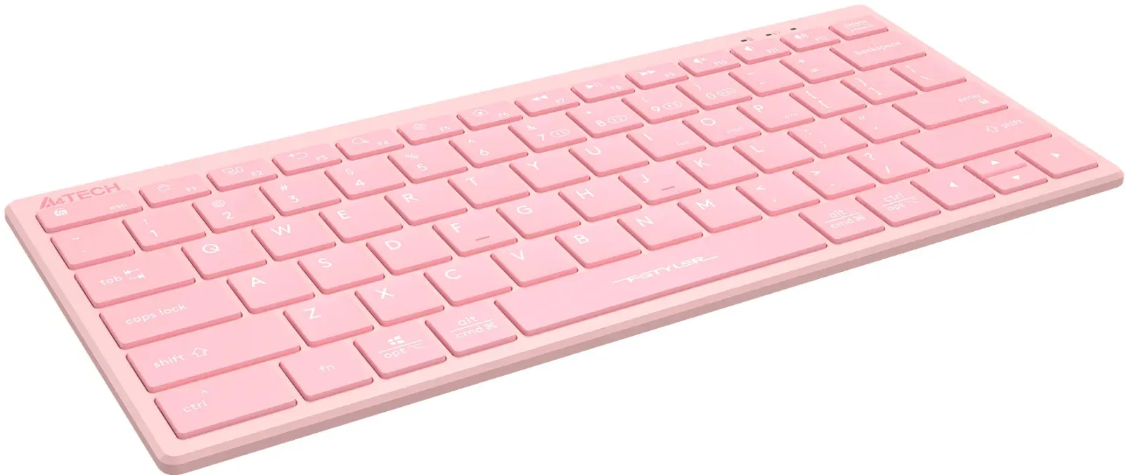 Клавиатура A4Tech FBX51C розовый USB беспроводная BT/Radio slim Multimedia FBX51C PINK - фото 6