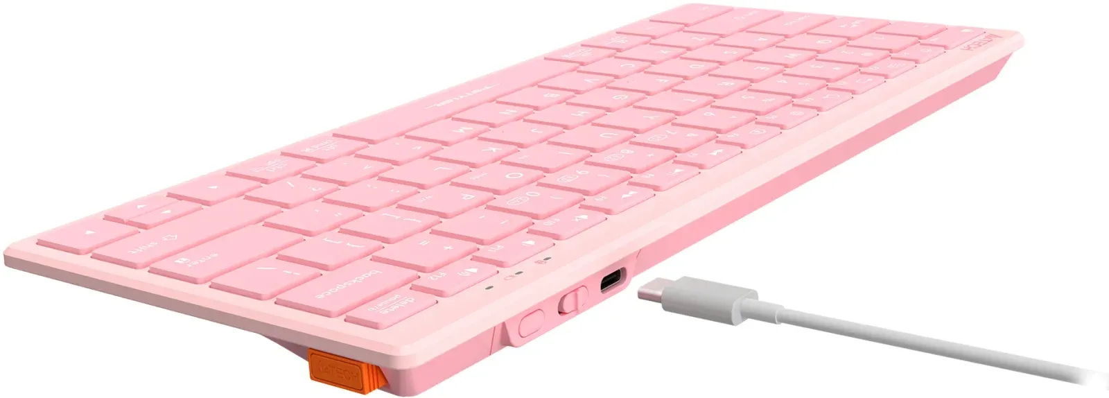 Клавиатура A4Tech FBX51C розовый USB беспроводная BT/Radio slim Multimedia FBX51C PINK - фото 8