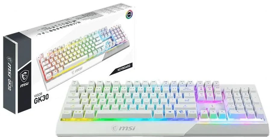 Клавиатуры MSI GK30 белый - фото 1