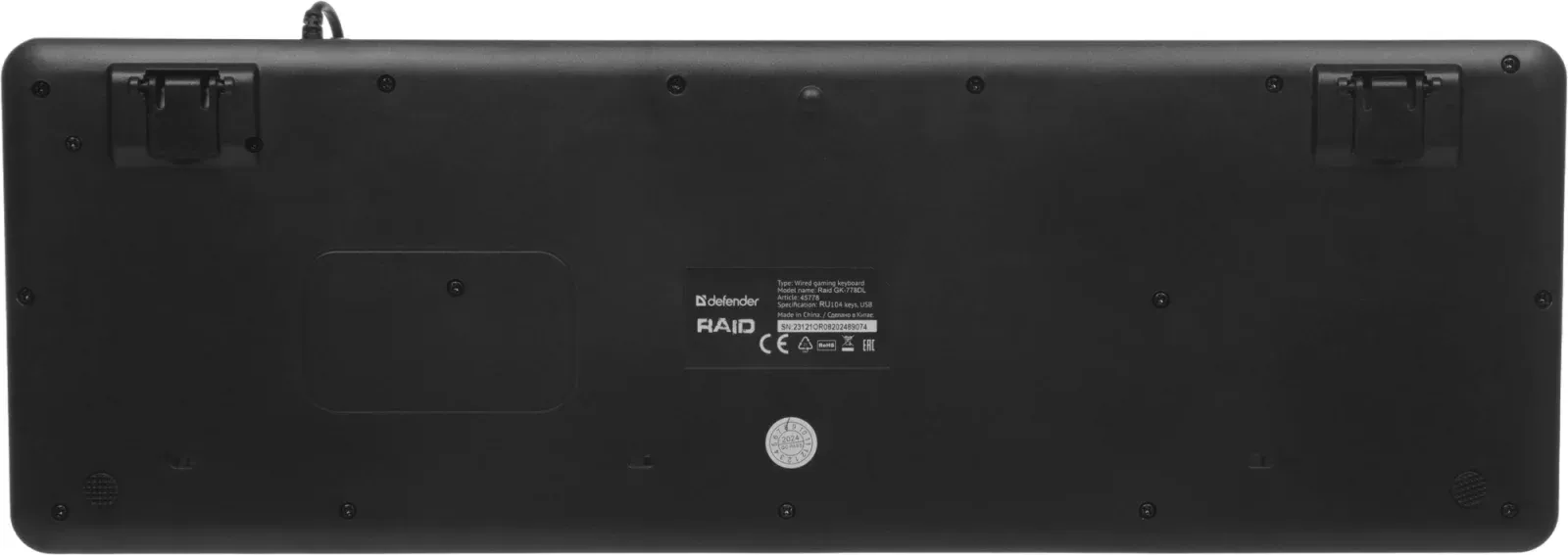 Клавиатура Defender GK-778DL черный USB slim for gamer LED 45778 кабель 1.5м - фото 4