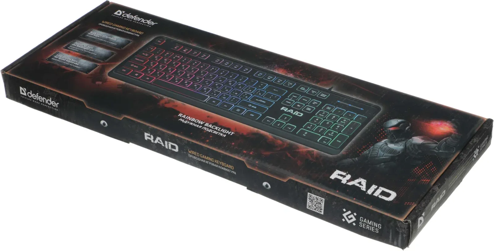 Клавиатура Defender GK-778DL черный USB slim for gamer LED 45778 кабель 1.5м - фото 8