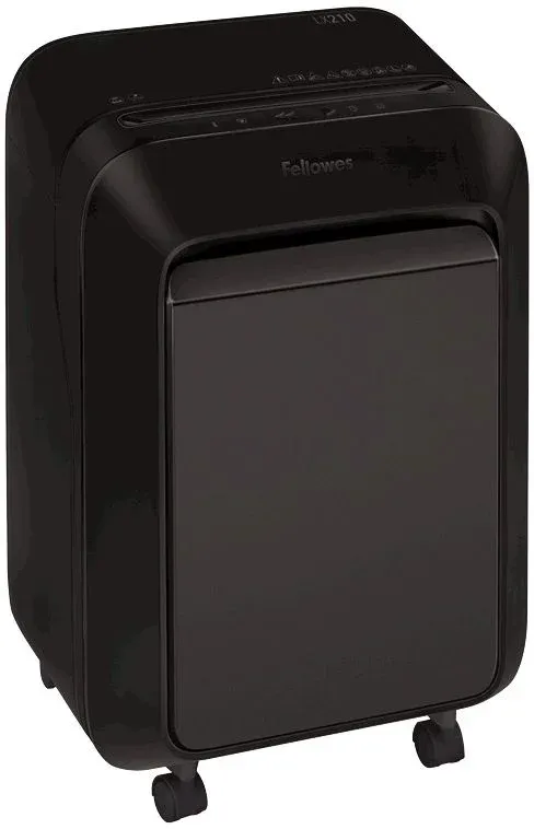 Шредер Fellowes PowerShred LX210 черный секр.P-4 фрагменты 16лист. 23лтр. скрепки скобы пл.карты - фото 3