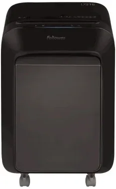 Шредер Fellowes PowerShred LX210 черный секр.P-4 фрагменты 16лист. 23лтр. скрепки скобы пл.карты - фото 6