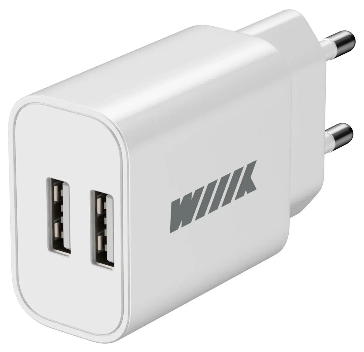 Сетевое зар./устр. Wiiix UNN-1-2-01 12W 2.4A 2xUSB универсальное белый - фото 1