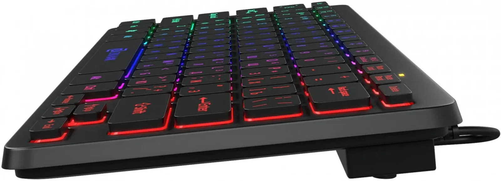 Клавиатура Оклик 300S черный USB slim LED 1696461 кабель 1.6м - фото 3