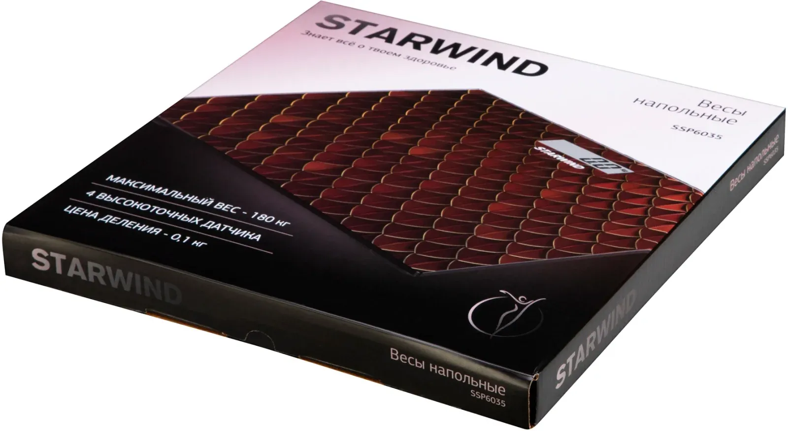 Весы напольные электронные Starwind SSP6035 макс.180кг рисунок/красный - фото 7