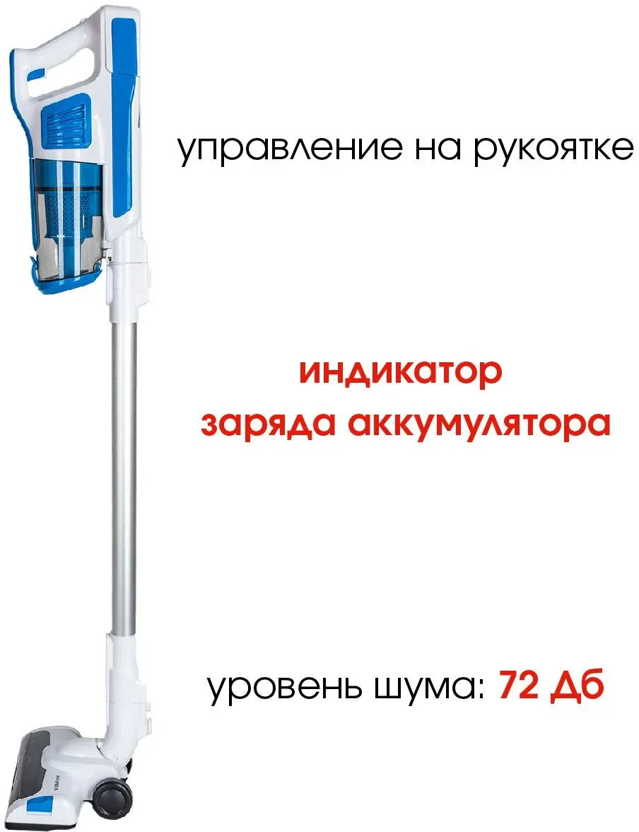 Пылесос ручной Supra VCS-5097 140Вт белый/синий - фото 3