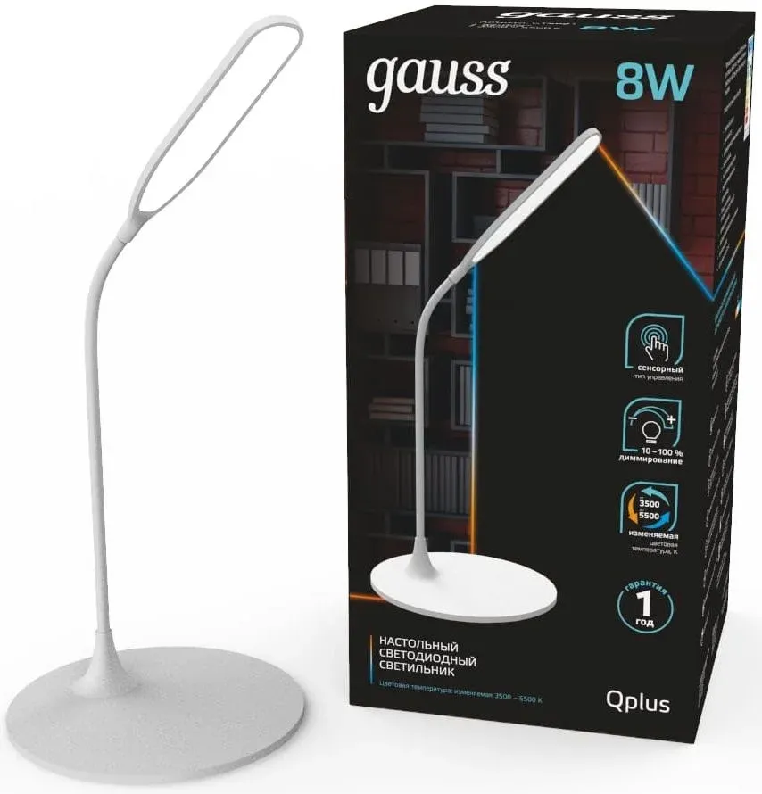 Светильник Gauss GTL502 GT5021 настольный на подставке белый 8Вт - фото 4