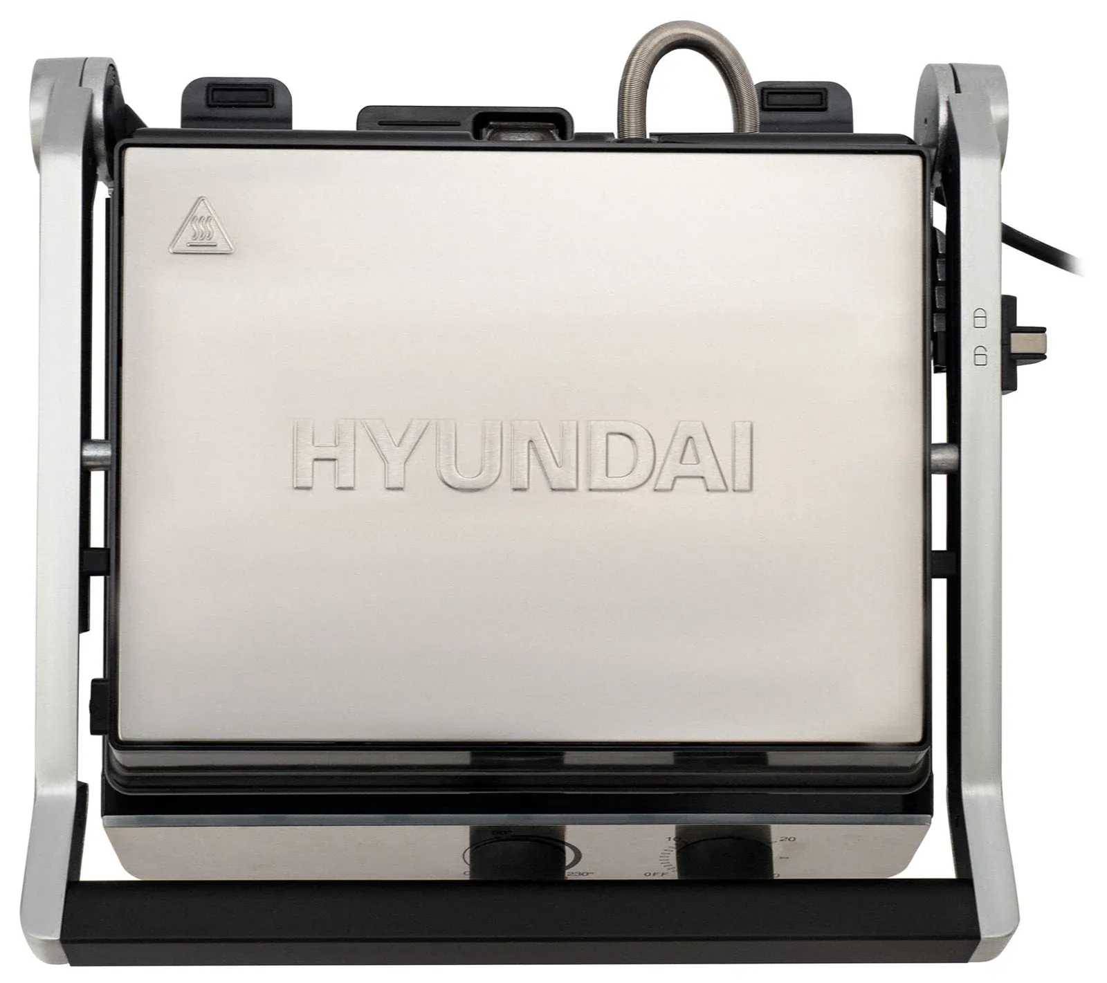 Электрогриль Hyundai HYG-5047 2200Вт серебристый/черный - фото 7