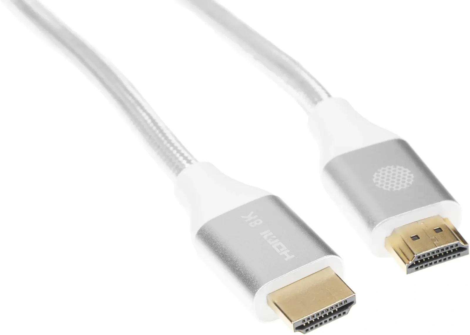 Кабель аудио-видео Cactus CS-HDMI.2.1-1 HDMI m/HDMI m 1м. позолоч.конт. серебристый - фото 2
