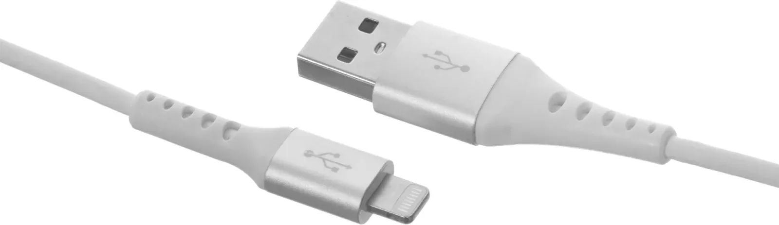 Кабель Cactus CS-LG.USB.A-0.8 USB m-Lightning m 0.8м белый блистер - фото 3