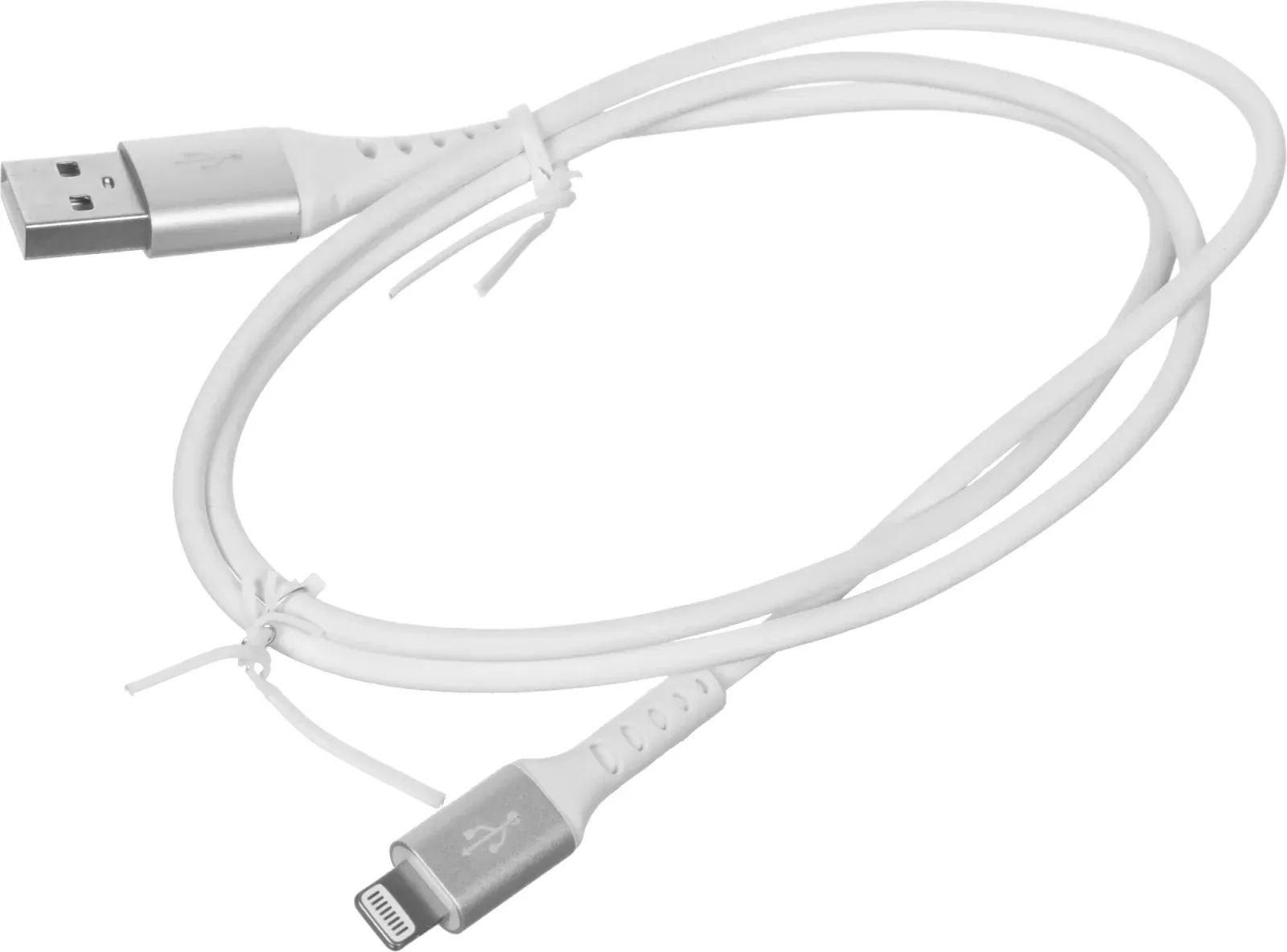 Кабель Cactus CS-LG.USB.A-0.8 USB m-Lightning m 0.8м белый блистер - фото 6