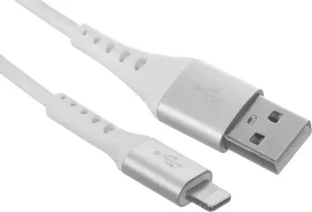 Кабель Cactus CS-LG.USB.A-0.8 USB m-Lightning m 0.8м белый блистер - фото 8
