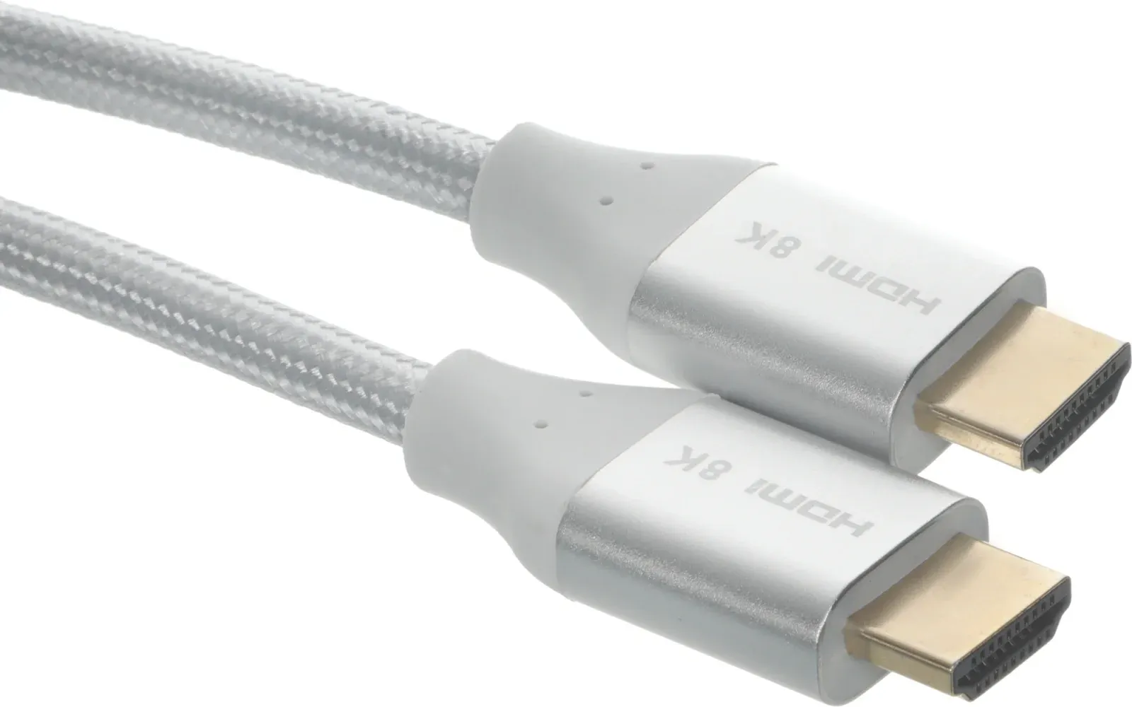 Кабель аудио-видео Cactus CS-HDMI.2.1-1.8 HDMI m/HDMI m 1.8м. позолоч.конт. серебристый - фото 3