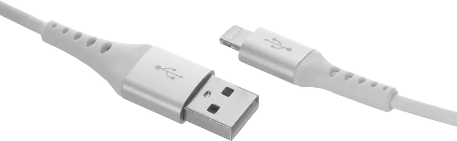 Кабель Cactus CS-LG.USB.A-1 USB m-Lightning m 1м белый блистер - фото 3