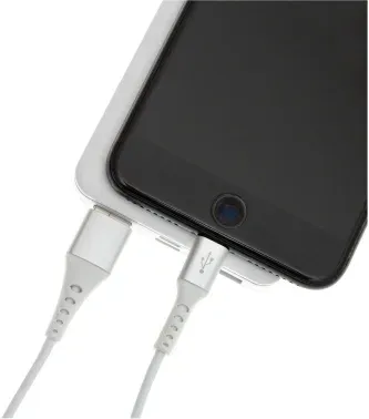 Кабель Cactus CS-LG.USB.A-1 USB m-Lightning m 1м белый блистер - фото 7