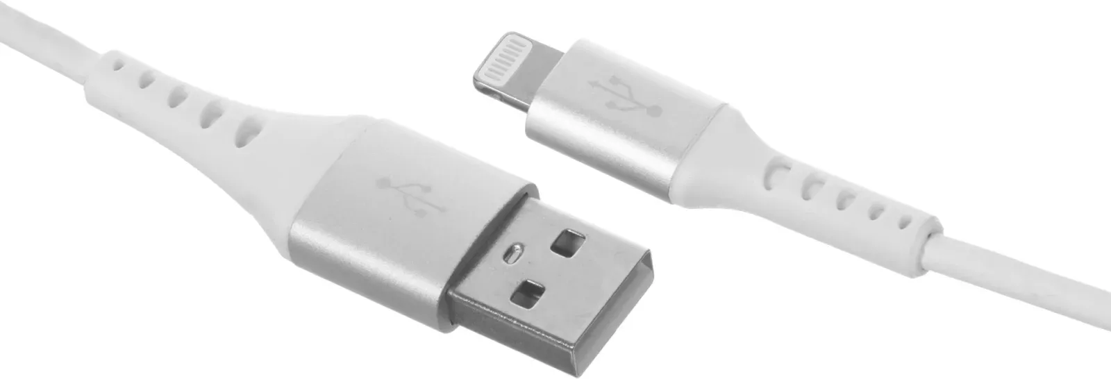 Кабель Cactus CS-LG.USB.A-1.2 USB m-Lightning m 1.2м белый блистер - фото 3
