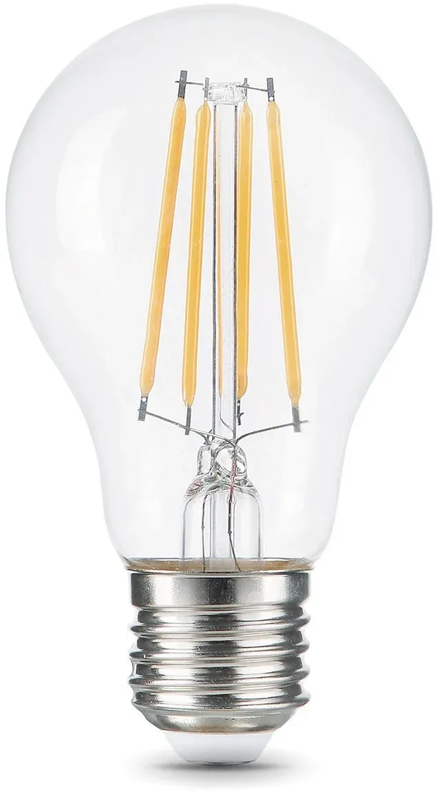 Лампа светодиодная Gauss Filament 102902112 12Вт цок.:E27 груша 185B св.свеч.бел.теп. грушевидная упак.:1шт - фото 5