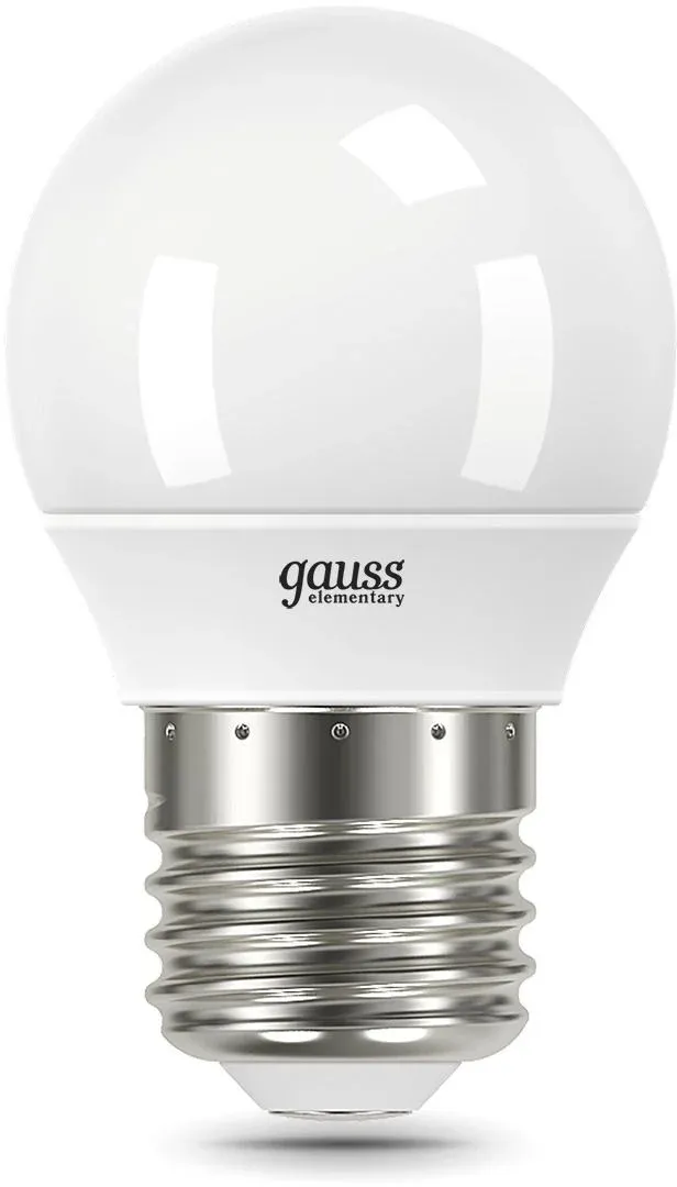 Лампа светодиодная Gauss Elementary 53226T 6Вт цок.:E27 шар 180B св.свеч.бел.нейт. упак.:3шт - фото 6