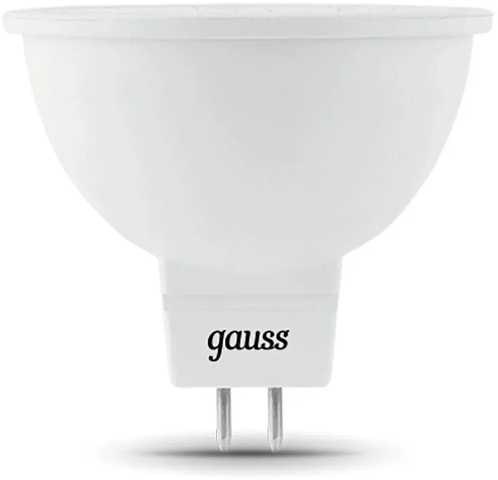 Лампа светодиодная Gauss 101505307 7Вт цок.:GU5.3 рефлек. 150B св.свеч.бел.хол. MR16 упак.:1шт - фото 3