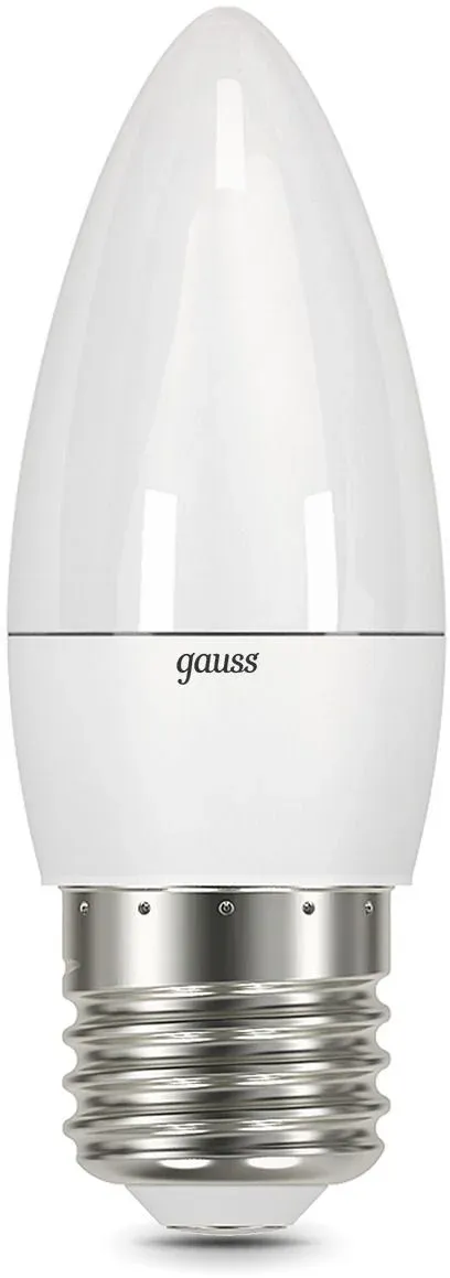 Лампа светодиодная Gauss 103102310 9.5Вт цок.:E27 свеча 220B св.свеч.бел.хол. упак.:10шт - фото 7