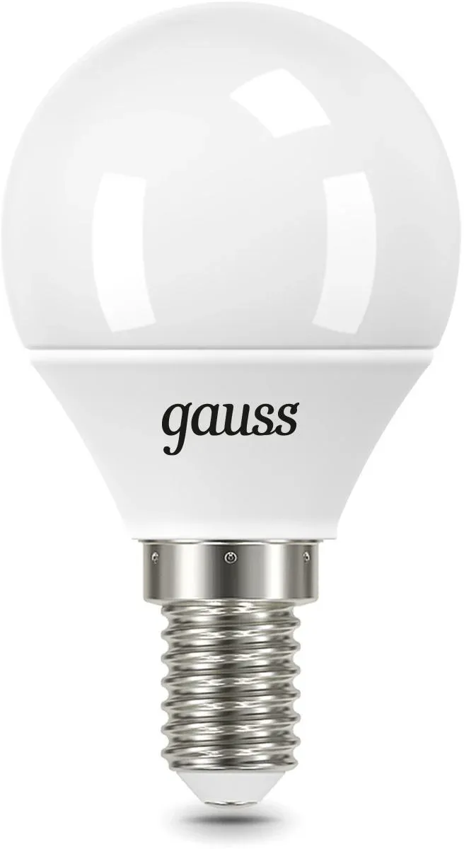 Лампа светодиодная Gauss 105101310 9.5Вт цок.:E14 шар 220B св.свеч.бел.хол. упак.:10шт - фото 4