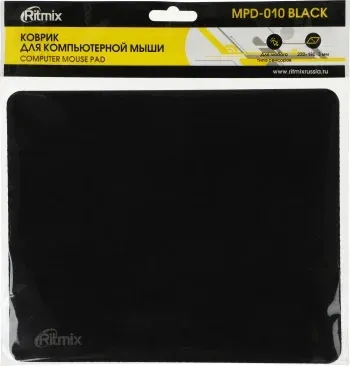 Коврик для мыши Ritmix MPD-010 Мини черный 220x180x3мм 15119427, Small - фото 8
