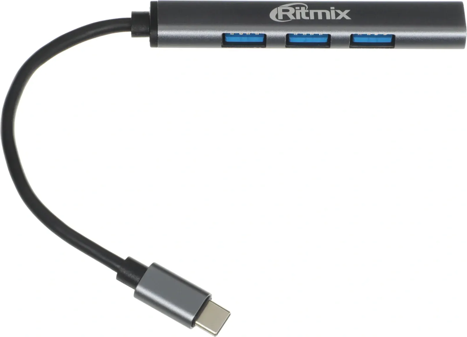 Разветвитель USB 3.0 Ritmix CR-4401 4порт. серый 80001491 - фото 4