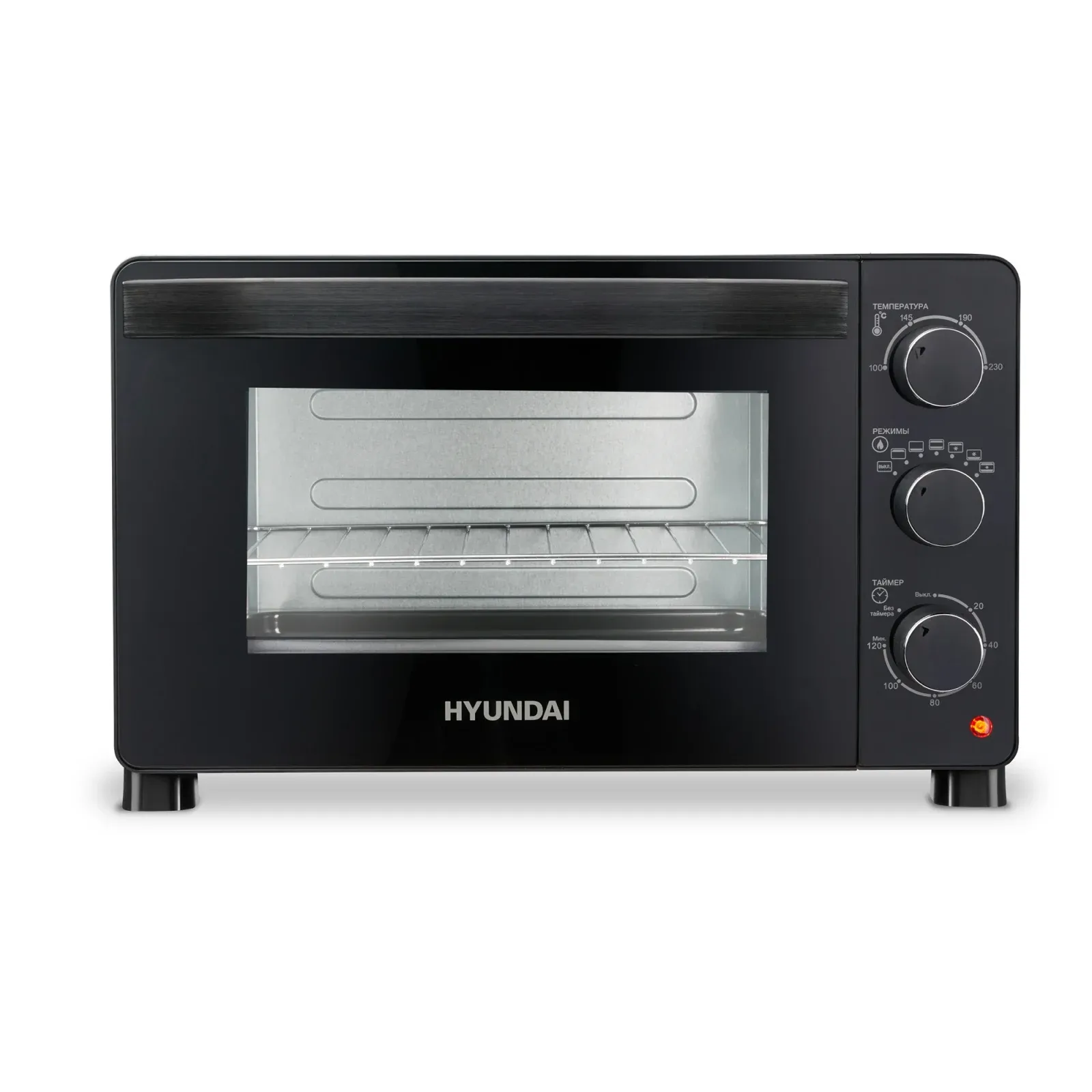 Мини-печь Hyundai MIO-HY080 23л. 1500Вт черный, 23 л - фото 2