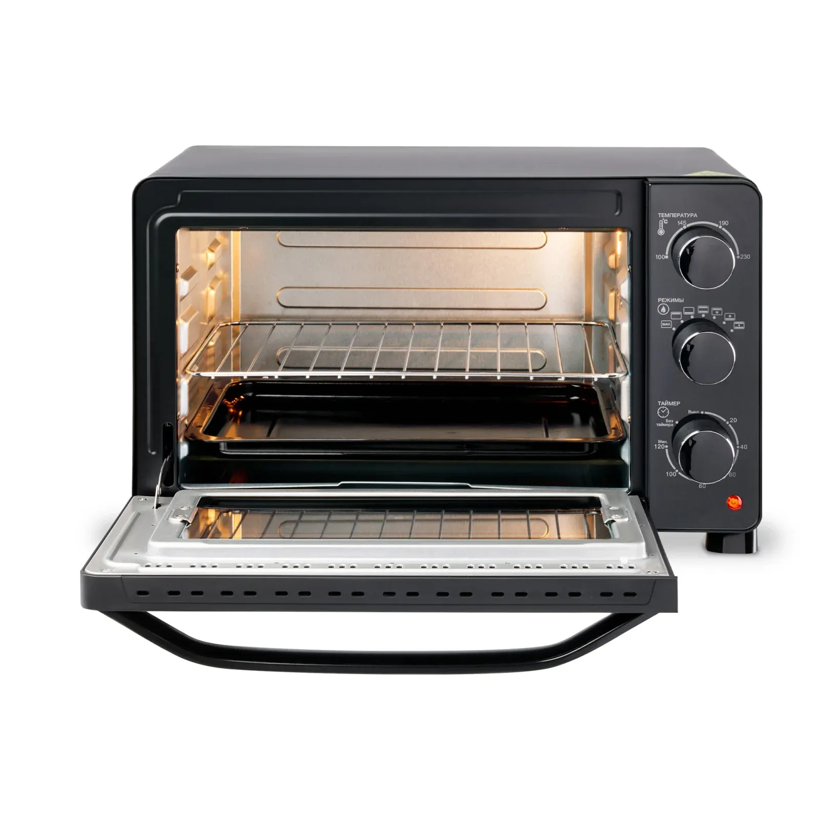 Мини-печь Hyundai MIO-HY080 23л. 1500Вт черный, 23 л - фото 8