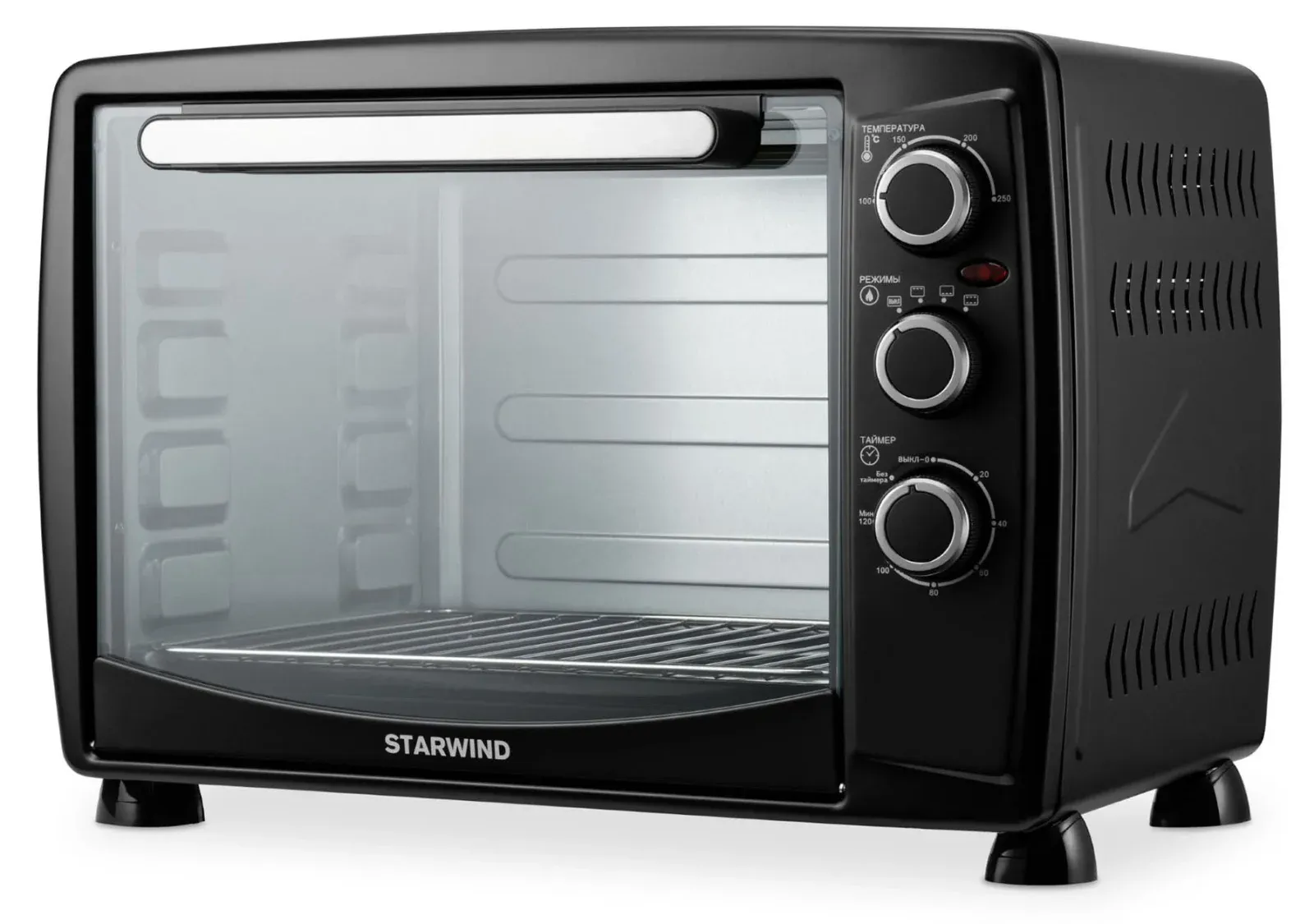 Мини-печь Starwind SMO2045 35л. 1500Вт черный/серебристый, 35 л - фото 8