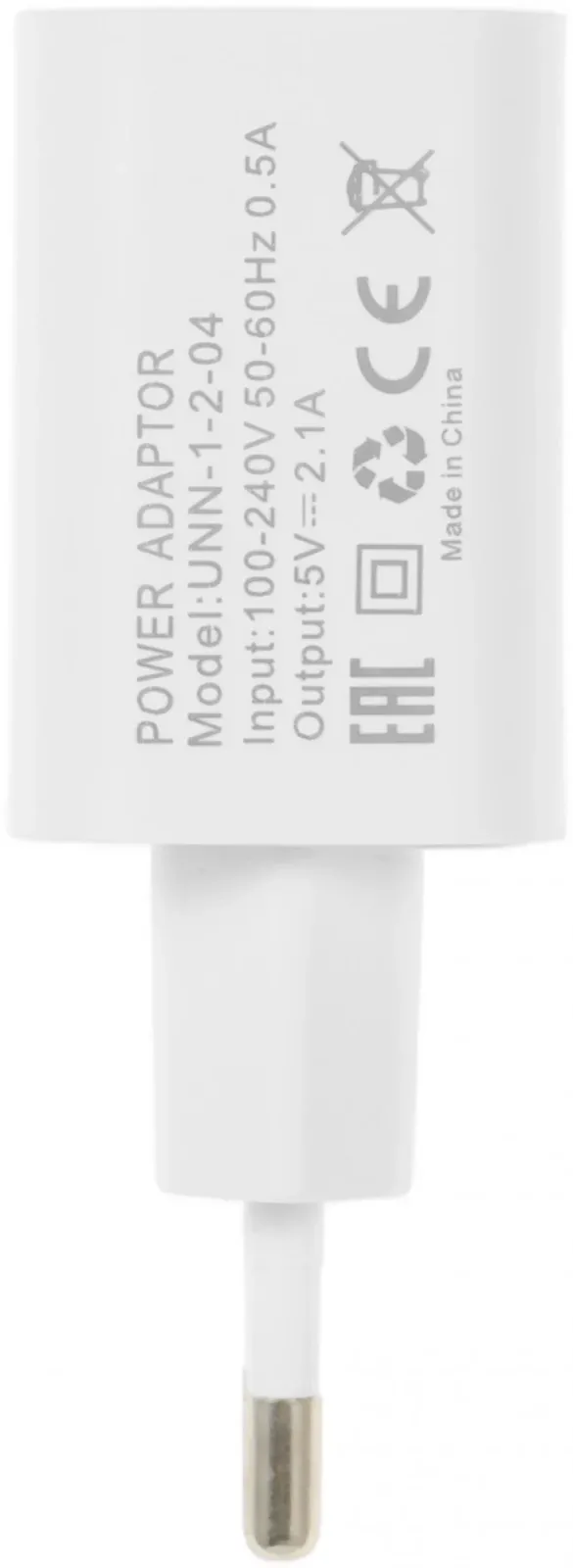 Сетевое зар./устр. Wiiix UNN-1-2-04-W 2.4A USB Type-C универсальное белый - фото 3