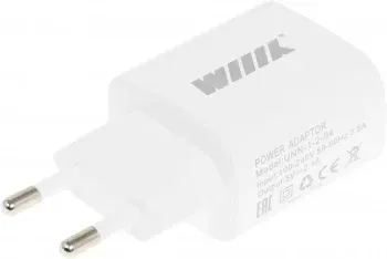 Сетевое зар./устр. Wiiix UNN-1-2-04-W 2.4A USB Type-C универсальное белый - фото 8