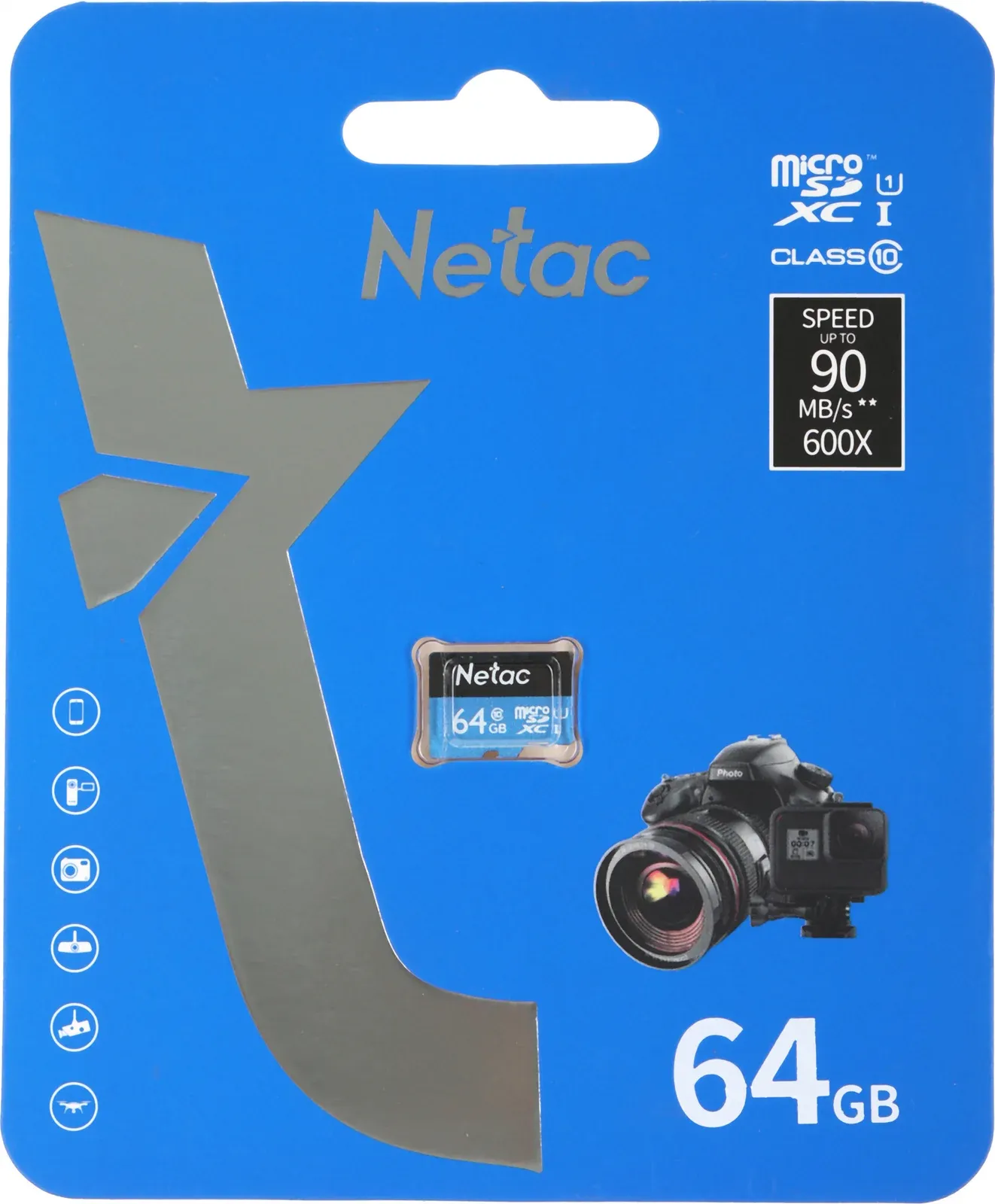 Флеш карта microSDXC 64GB Netac NT02P500STN-064G-S P500 w/o adapter - фото 3