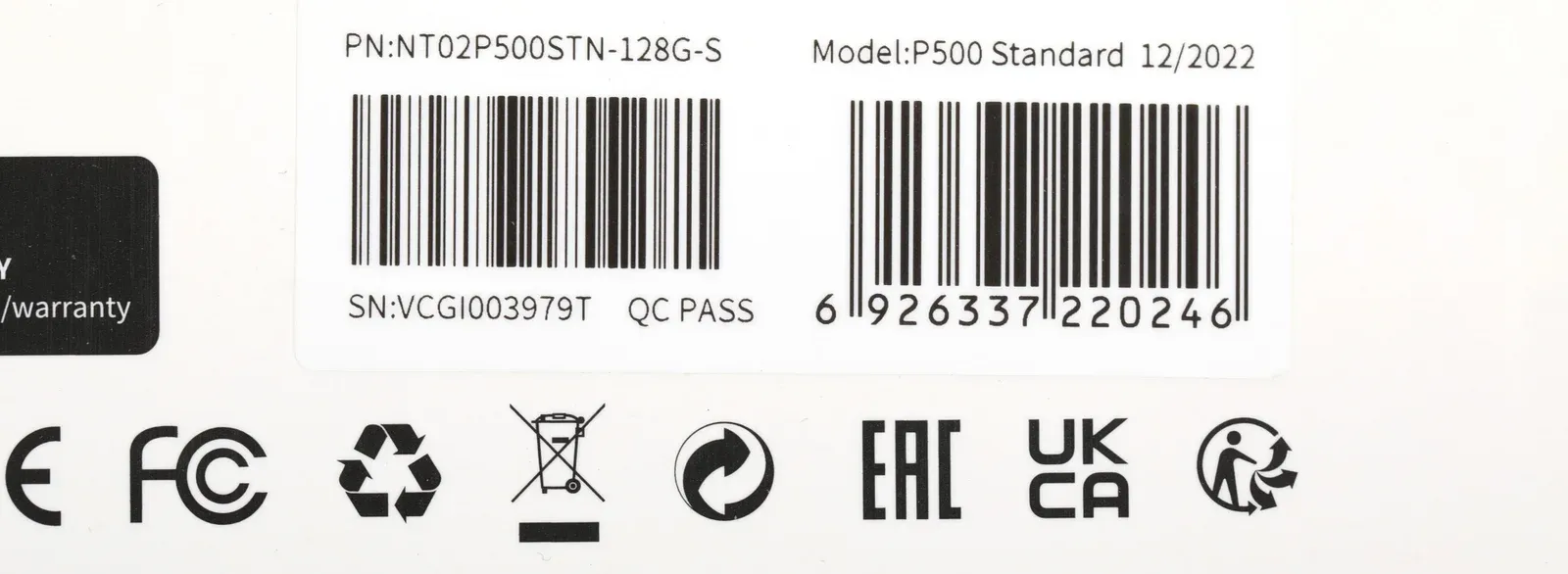 Флеш карта microSDXC 128GB Netac NT02P500STN-128G-S P500 w/o adapter - фото 3